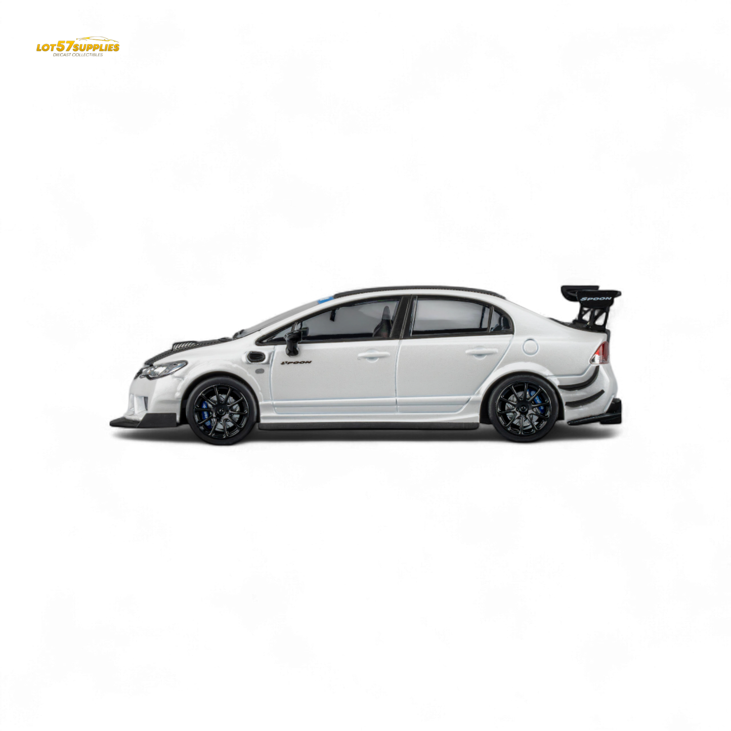 (Pre-Order) Microturbo Honda Civic Type R FD2 Spoon Sports - Metallic White 1:64