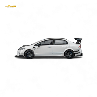 (Pre-Order) Microturbo Honda Civic Type R FD2 Spoon Sports - Metallic White 1:64