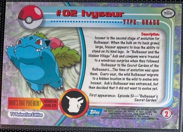 Ivysaur (2) [Topps TV Animation Edition Series 1 (Black Logo)