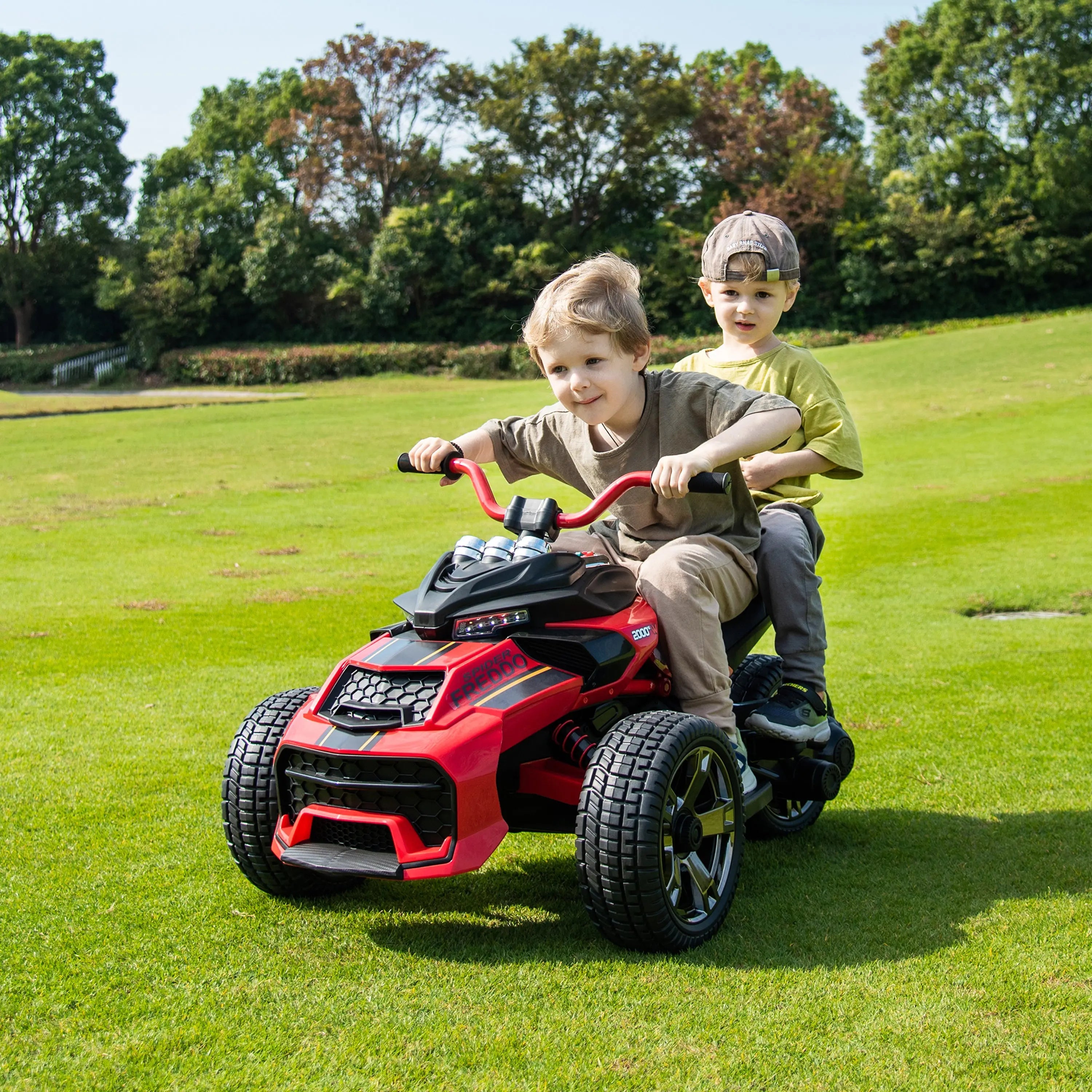 24V Freddo Spider 2 Seater Ride-On 3 Wheel Motorcycle - Collectors World Toys