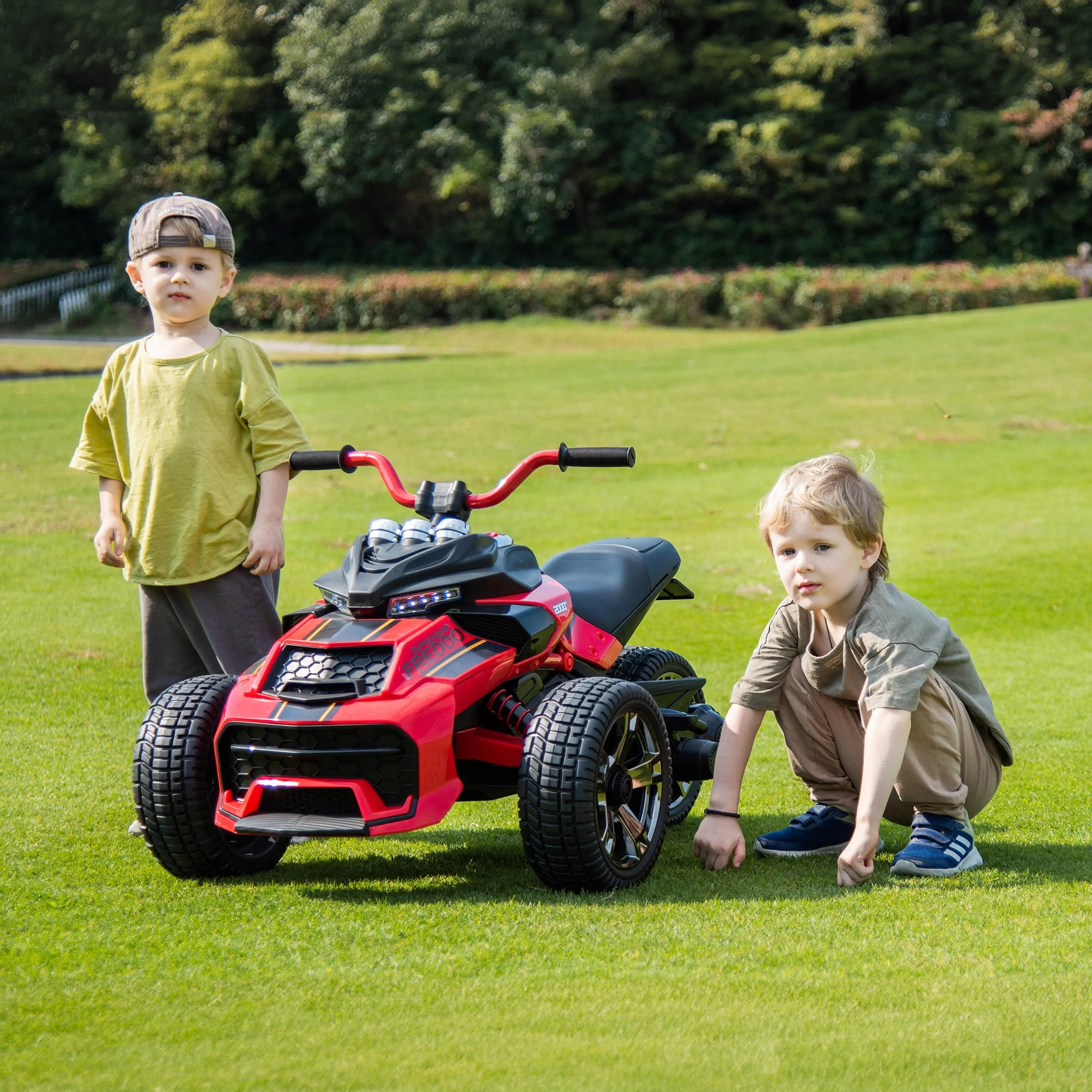 24V Freddo Spider 2 Seater Ride-On 3 Wheel Motorcycle - Collectors World Toys