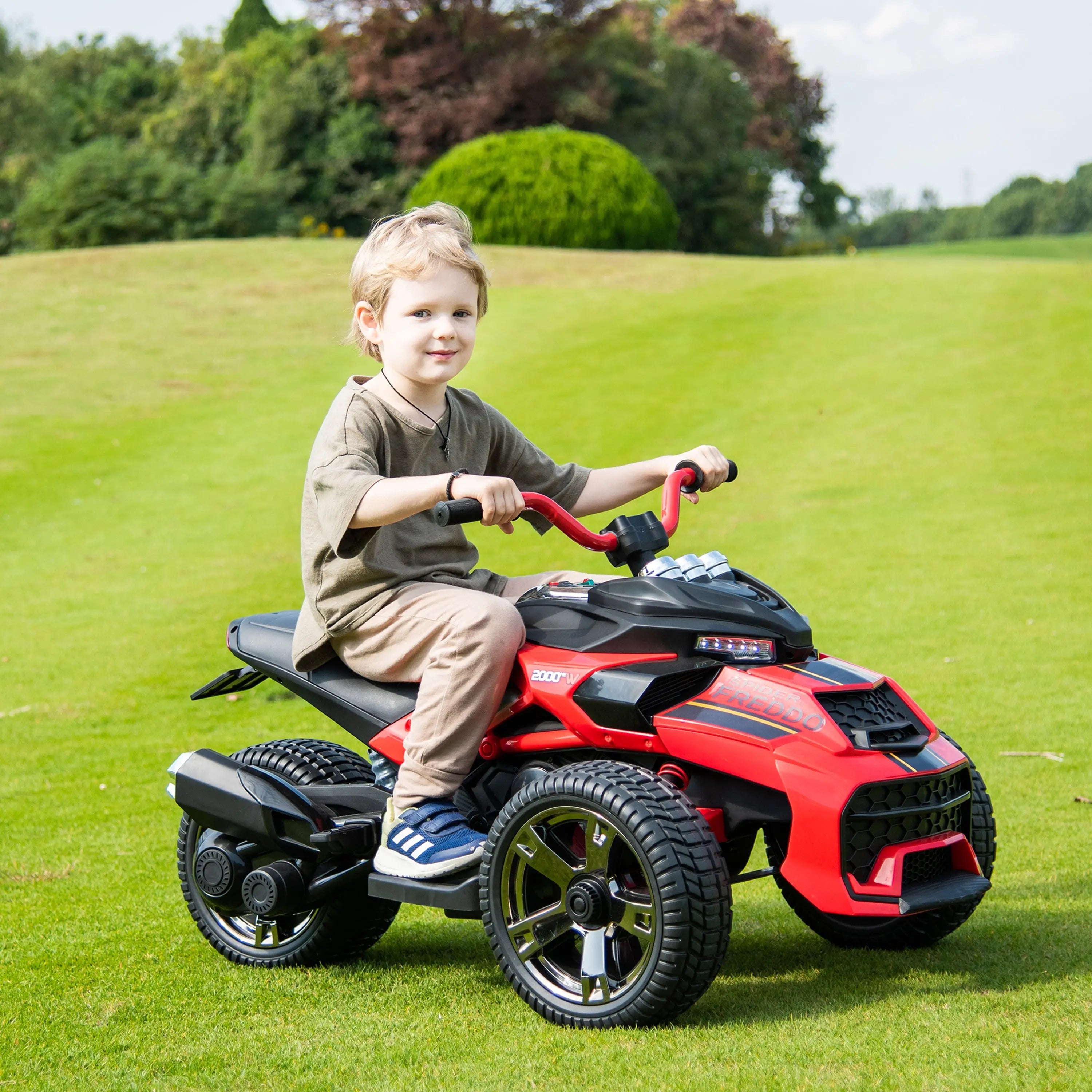 24V Freddo Spider 2 Seater Ride-On 3 Wheel Motorcycle - Collectors World Toys