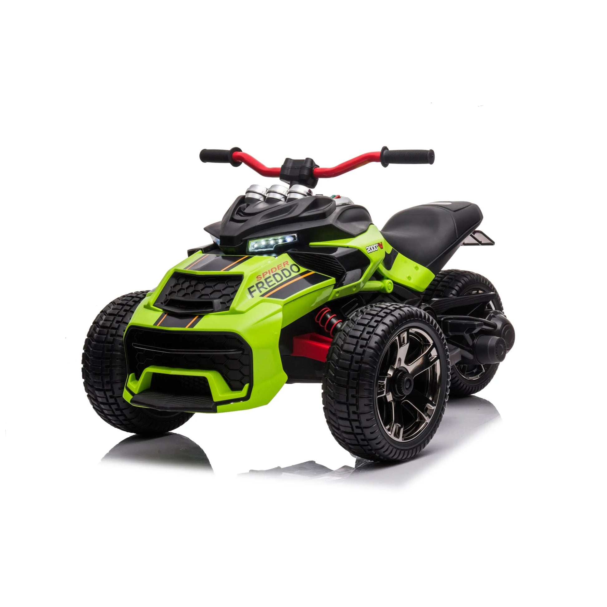 24V Freddo Spider 2 Seater Ride-On 3 Wheel Motorcycle Green