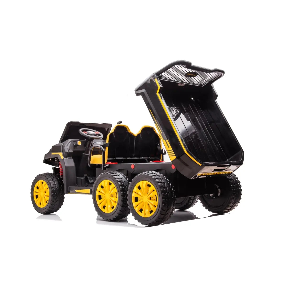 24V 6 Wheeler Freddo Tractor Trailer 2 Seater Ride-on with Dump Cart and Parental Remote - Collectors World Toys
