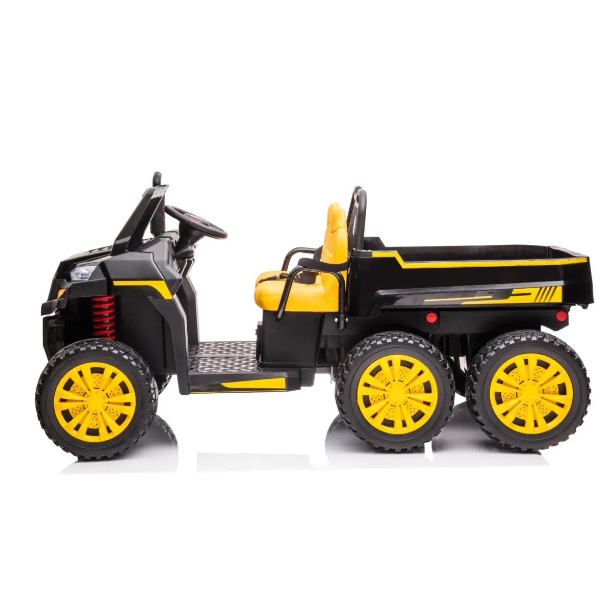 24V 6 Wheeler Freddo Tractor Trailer 2 Seater Ride-on with Dump Cart and Parental Remote - Collectors World Toys