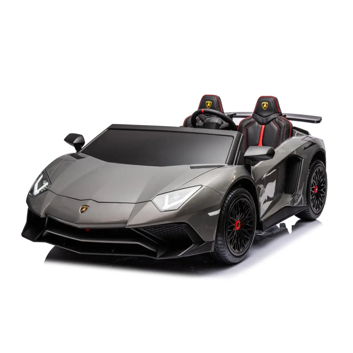 24V Lamborghini Aventador 2 Seater Ride On Car for Kids: Advanced Brushless Motor & Differential for High-Octane Fun Grey