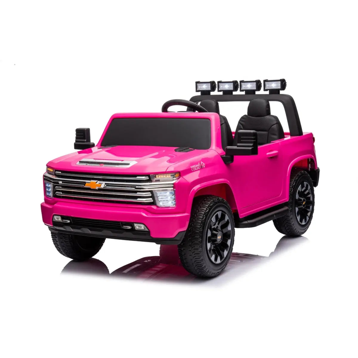 24V 4x4 Chevrolet Silverado 2 Seater Ride on Truck Pink