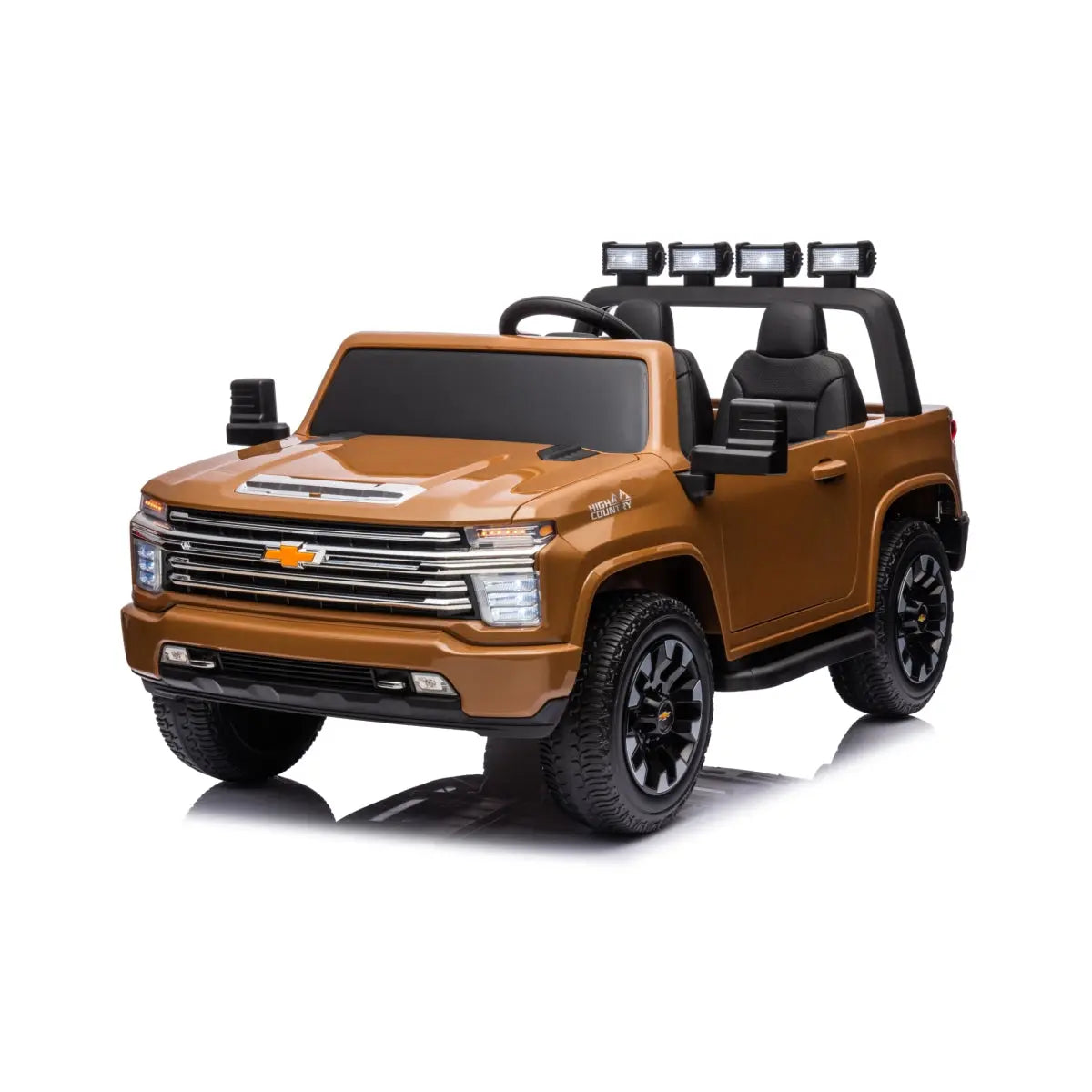 24V 4x4 Chevrolet Silverado 2 Seater Ride on Truck Brown