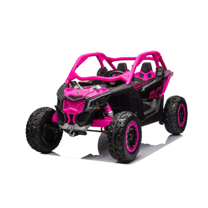 2x24V 4x4 Can-Am Maverick 2 Seater Ride on UTV for Kids Pink