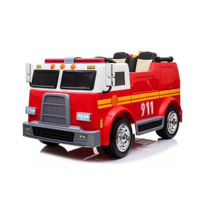 24V Freddo Fire Truck 2-Seater Ride on Red