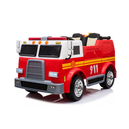 24V Freddo Fire Truck 2-Seater Ride on Red