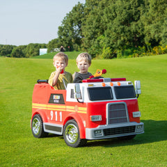 24V Freddo Fire Truck 2-Seater Ride on - Collectors World Toys