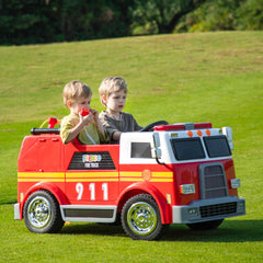 24V Freddo Fire Truck 2-Seater Ride on - Collectors World Toys