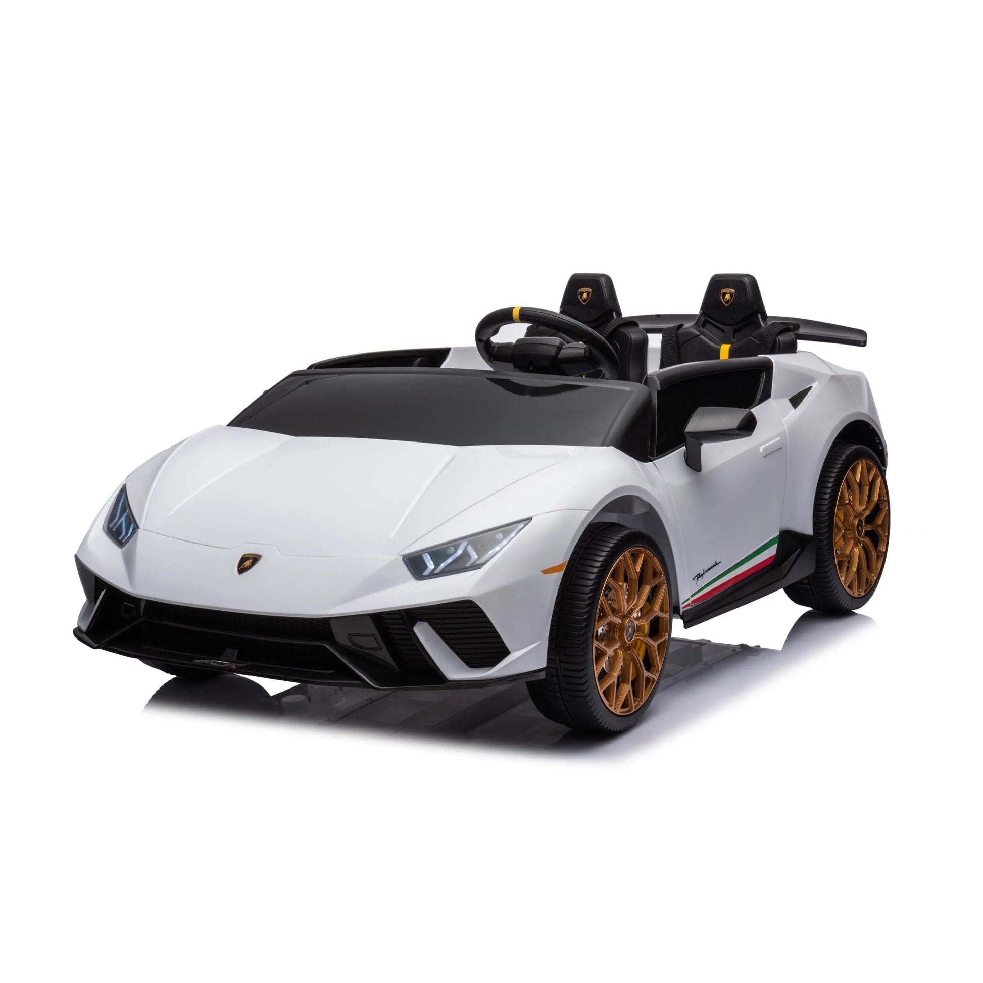 24V Lamborghini Huracan 2 Seater Kids' Electric Ride-On White