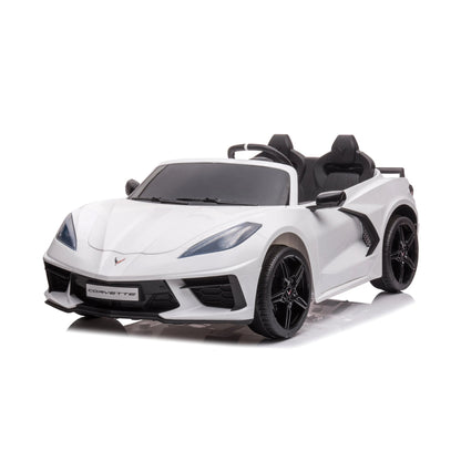 24V Chevrolet Corvette C8 2 Seater Ride on Car White
