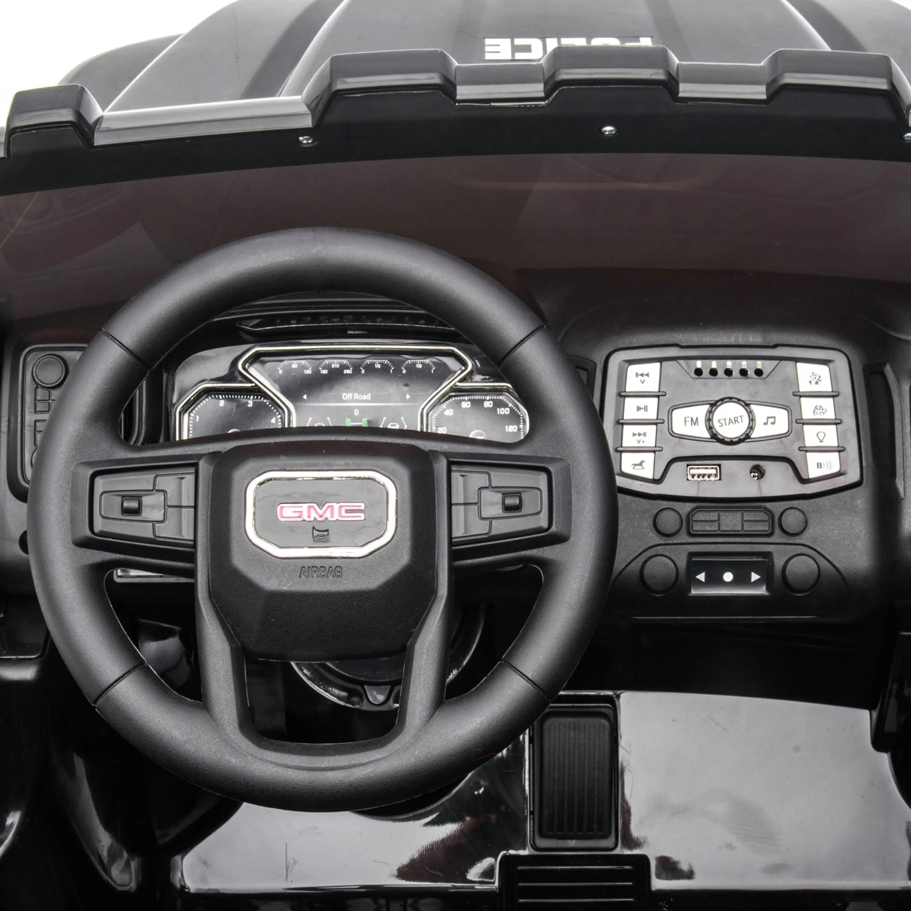 24V GMC Sierra Denali 2 Seater Police Ride-On Truck - Collectors World Toys