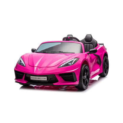24V Chevrolet Corvette C8 2 Seater Ride on Car Pink