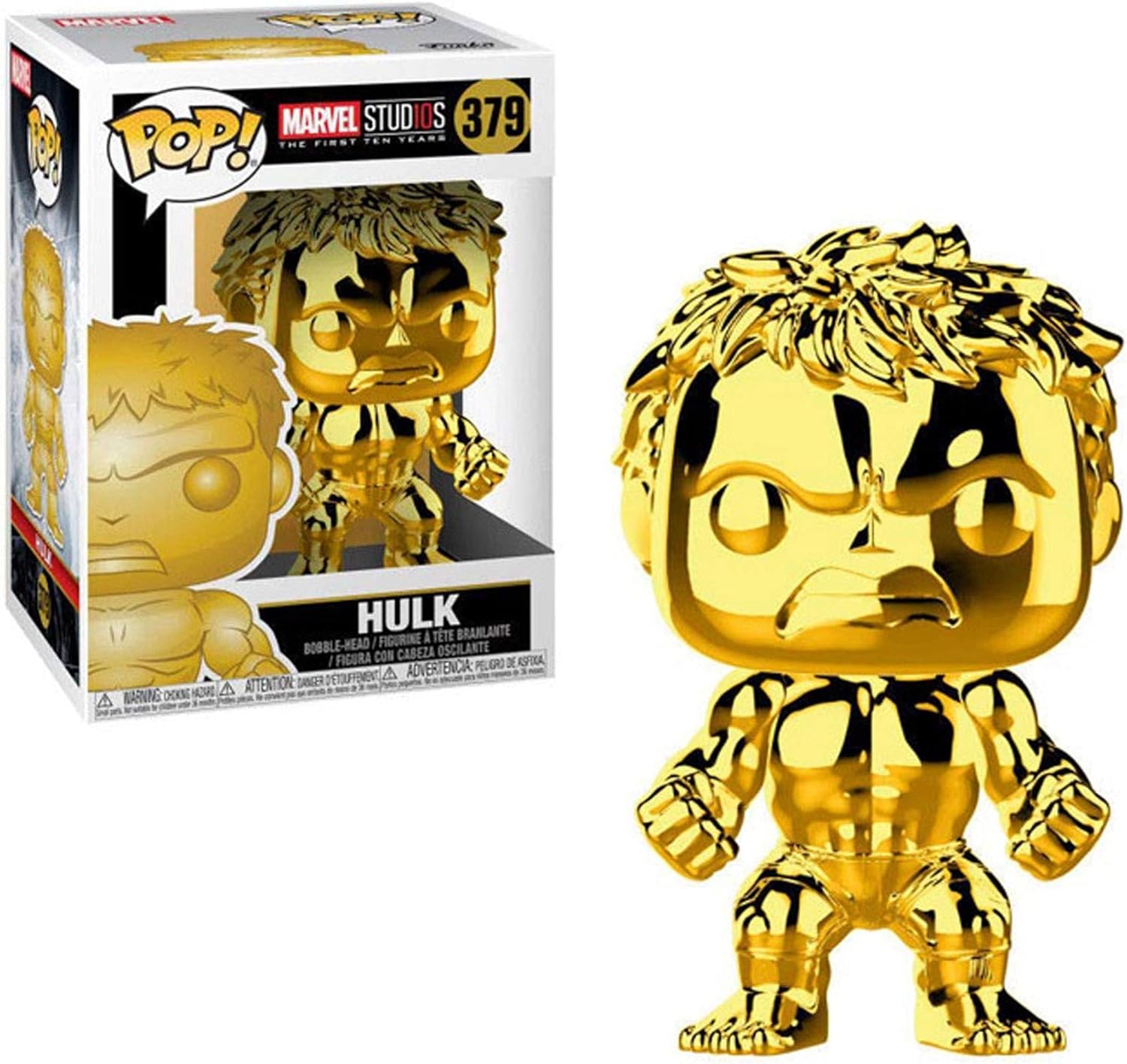 Funko Pop Marvel: Marvel Studios 10 - Hulk (Gold Chrome) Main image