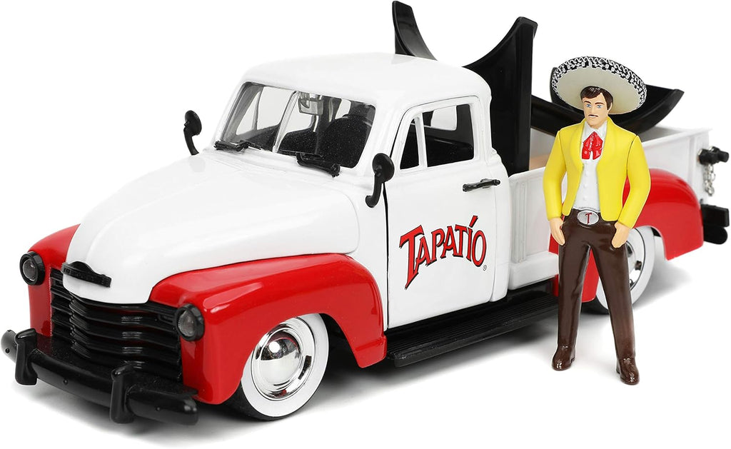 Diecast 1953 Chevy Pickup with Tapatio Bottle Holder & Figure
