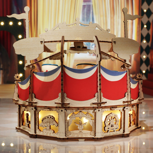 ROKR - Tilt-A-Whirl DIY Music Box 3D Wooden Puzzle EA04