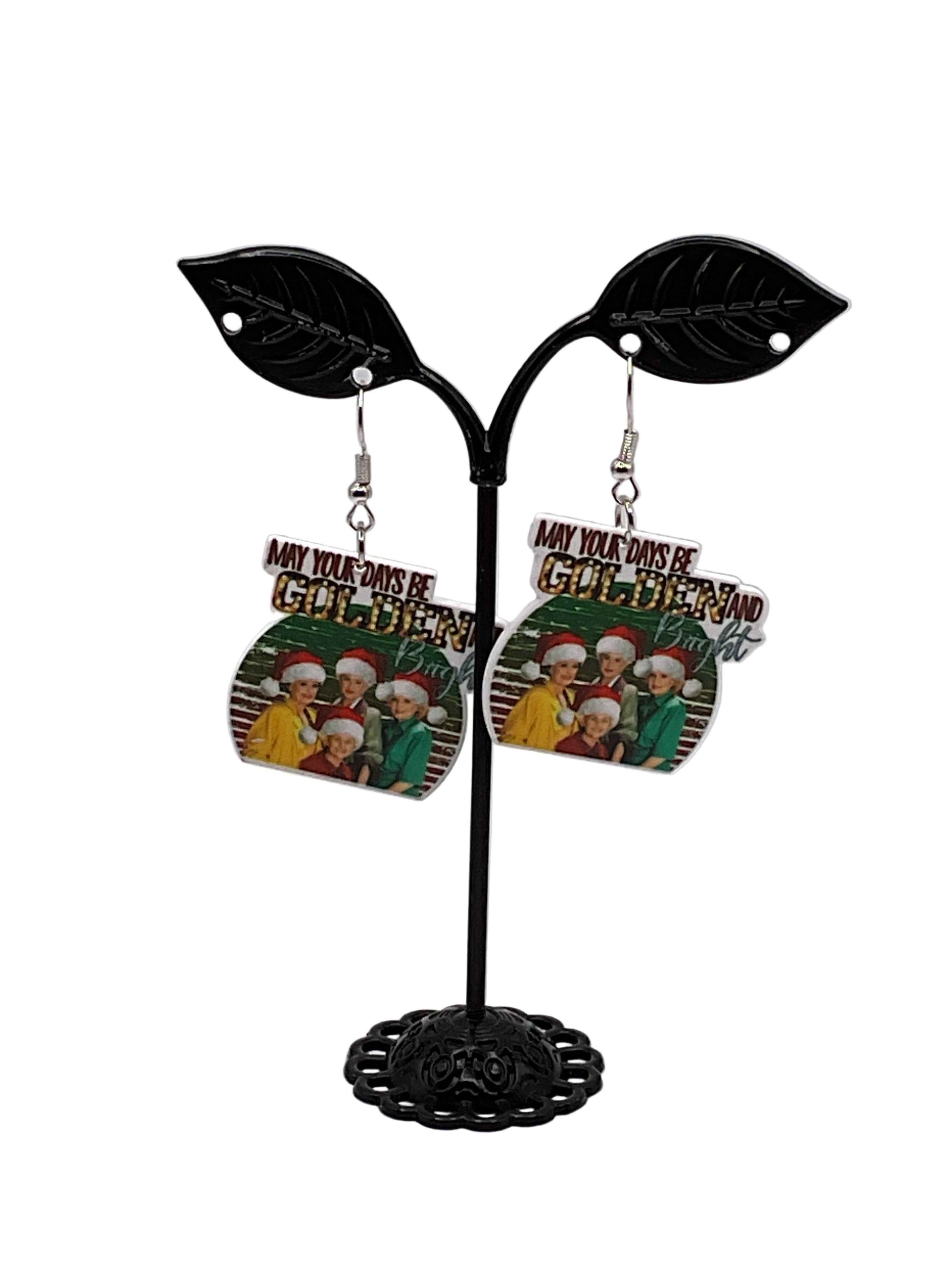 80'S Sitcom Earrings MAY YOUR DAYS BE GOLDEN