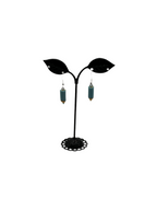 Blue pencil earrings