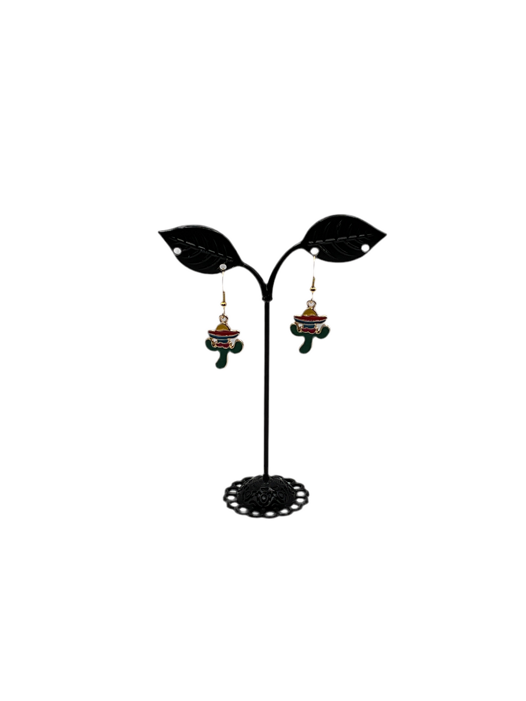 Cactus Wearing a Sombrero Earrings