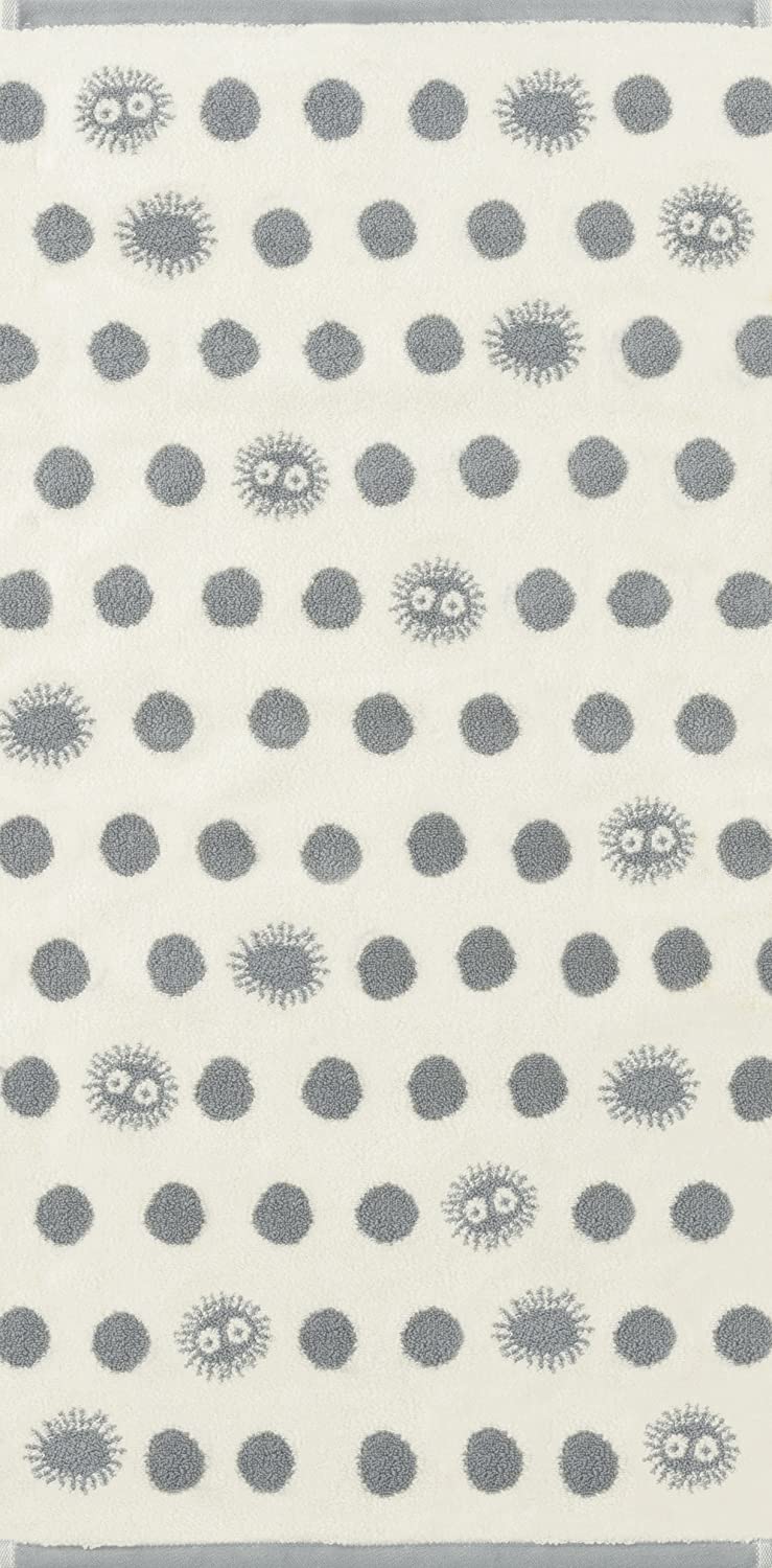 Studio Ghibli Silhouette Series (Bath Towel) My Neighbor Totoro Scoot Sprite Marushin Silhouette Towel Series Grey - Collectors World Toys