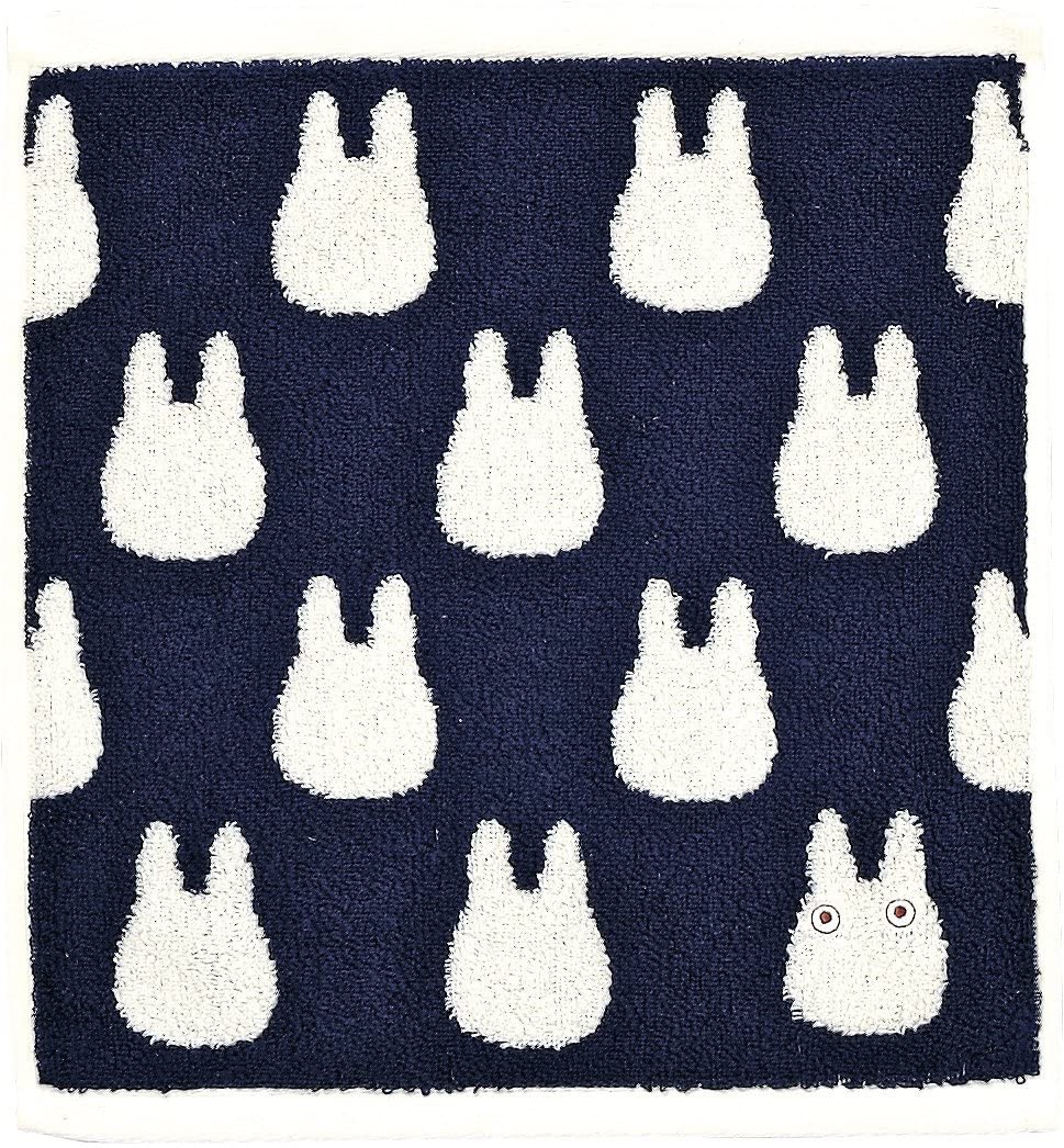 Studio Ghibli Silhouette Series (Wash Towel) My Neighbor Totoro Marushin Silhouette Towel Series Dark Blue - Collectors World Toys