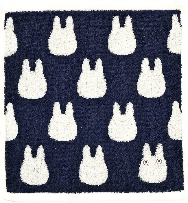 Studio Ghibli Silhouette Series (Wash Towel) My Neighbor Totoro Marushin Silhouette Towel Series Dark Blue - Collectors World Toys Hover Image