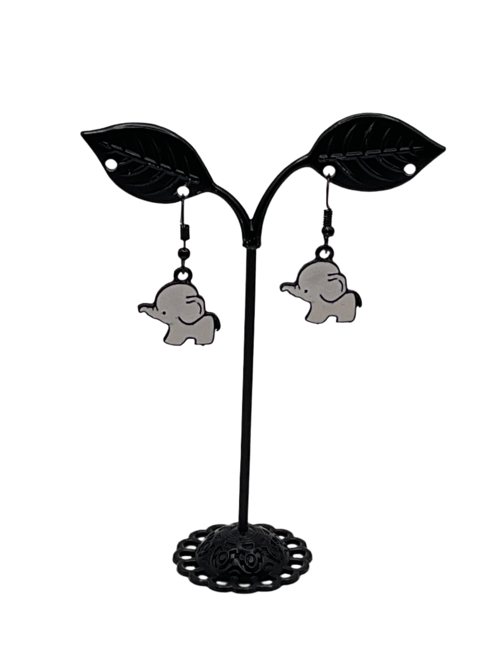 White Elephant earrings