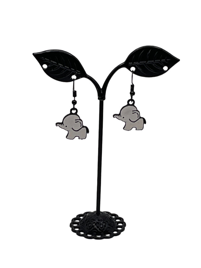 White Elephant earrings Hover Image