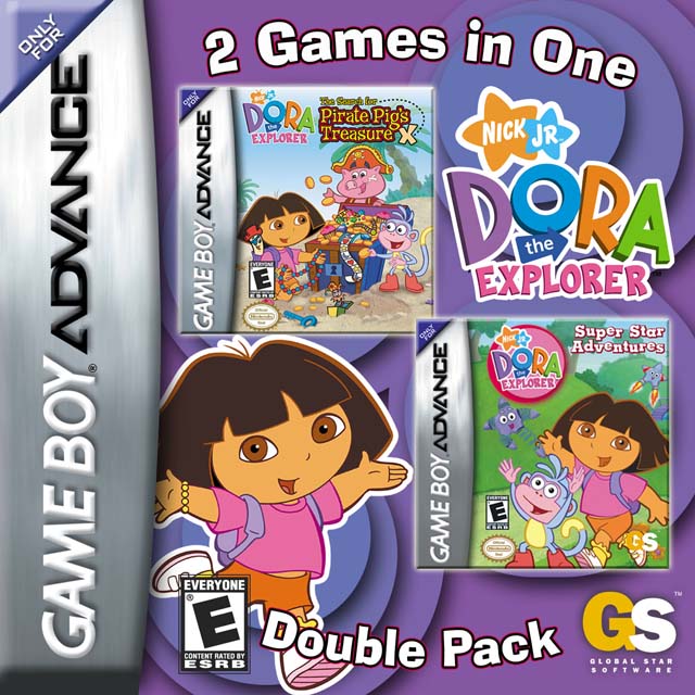 2 Games in 1 Double Pack - Dora The Explorer: The Search for Pirate Pig's Treasure/Super Star Adventures (Gameboy Advance) Main image