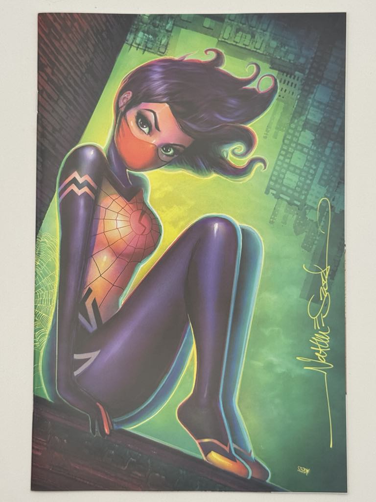 [Signed by Nathan Szerdy] EDGE OF SPIDER-VERSE #1 UNKNOWN COMICS NATHAN SZERDY EXCLUSIVE VIRGIN VAR [IN STOCK] - Collectors World Toys