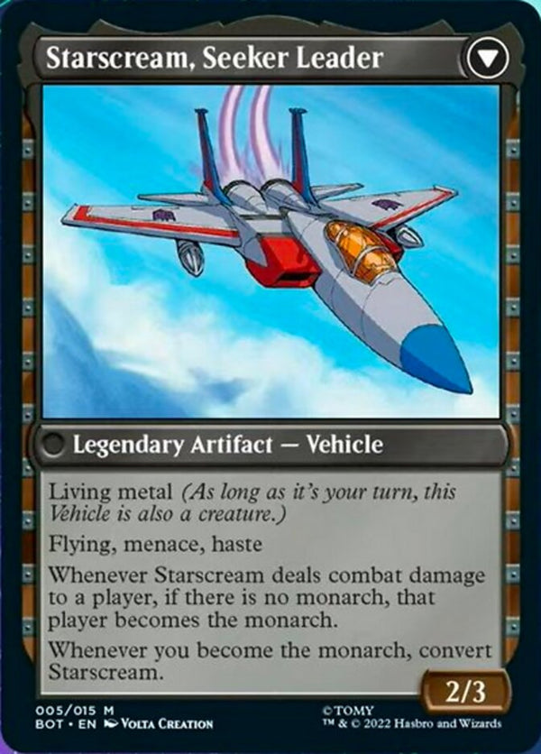 Starscream, Power Hungry // Starscream, Seeker Leader (BOT-005) - Transformers: (convertdfc)