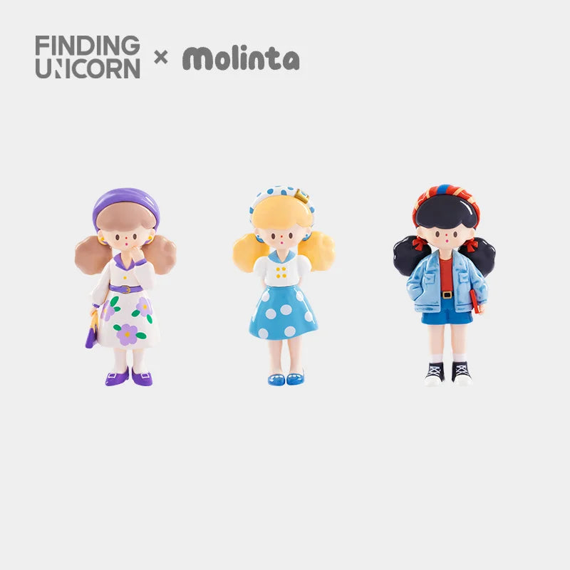Finding Unicorn Molinta Retro Girls Series Blind Box (1 Blind Box)