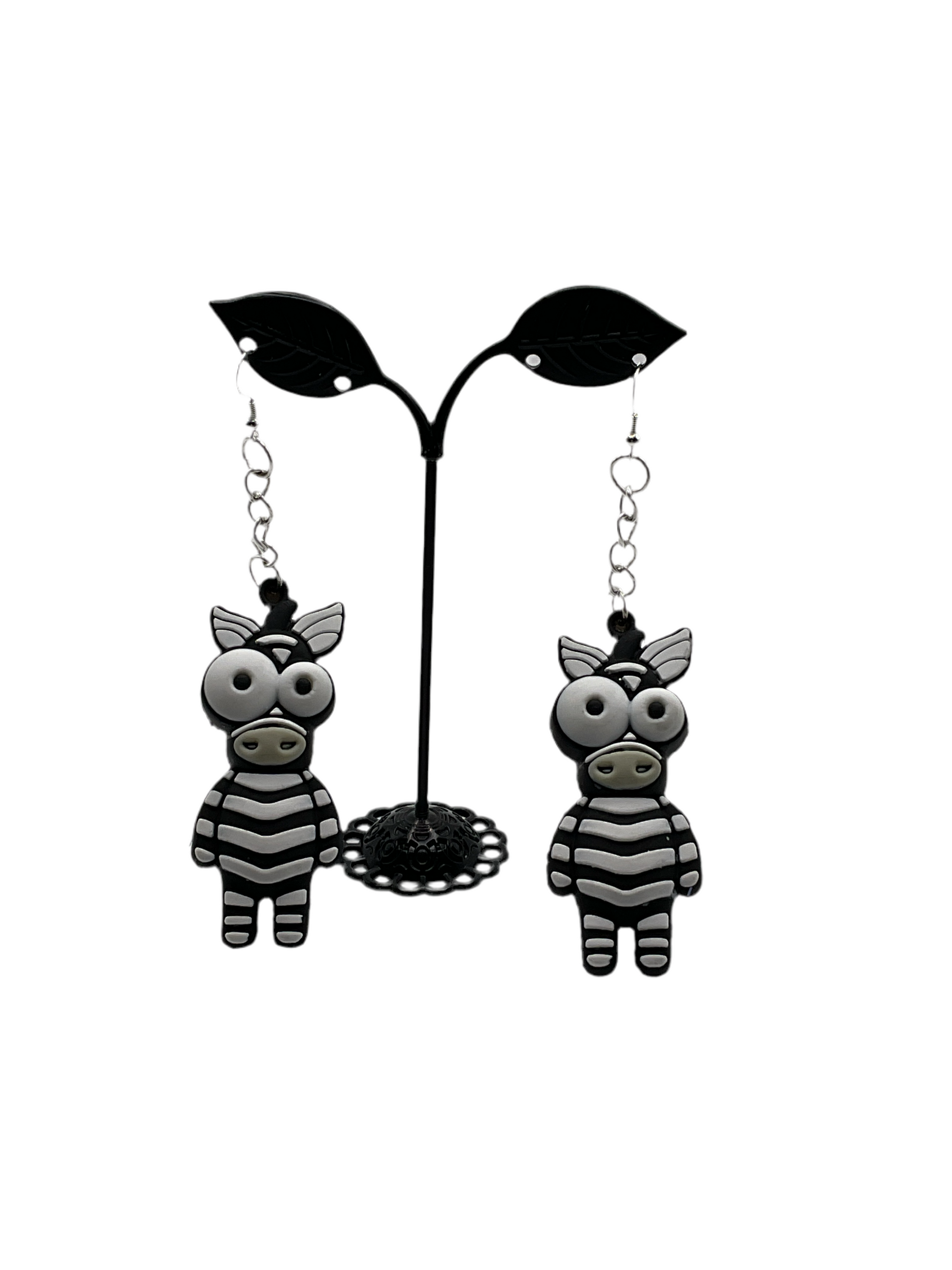 Crazy Eyed Zebra Earrings