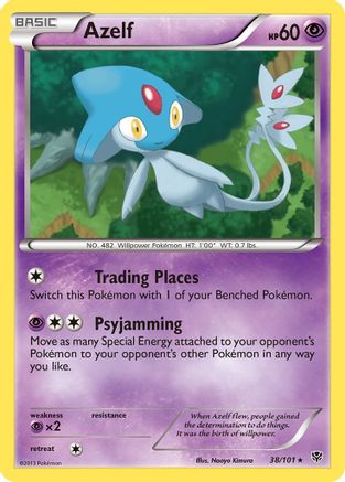 Azelf 038/101 - Plasma Blast Reverse Holofoil Main image