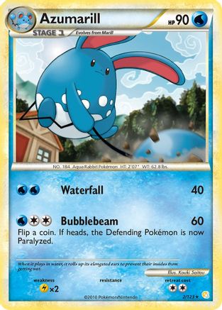 Azumarill 002/123 - HeartGold SoulSilver Holofoil