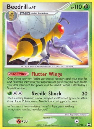 Beedrill 015/111 - Rising Rivals Reverse Holofoil Main image
