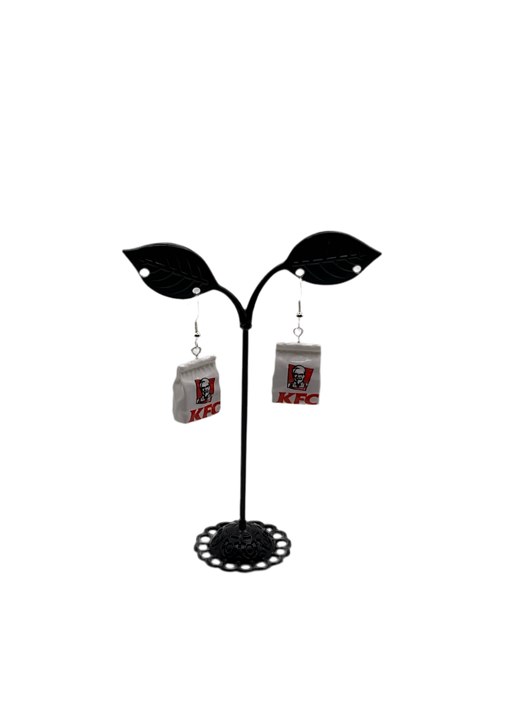 Chicken Fast Food Bag Earrings