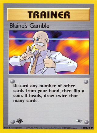 Blaine's Gamble 121/132 - Gym Heroes 1st Edition Main image