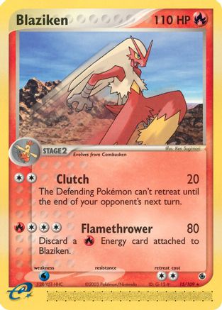 Blaziken 015/109 - Ruby and Sapphire Reverse Holofoil Main image