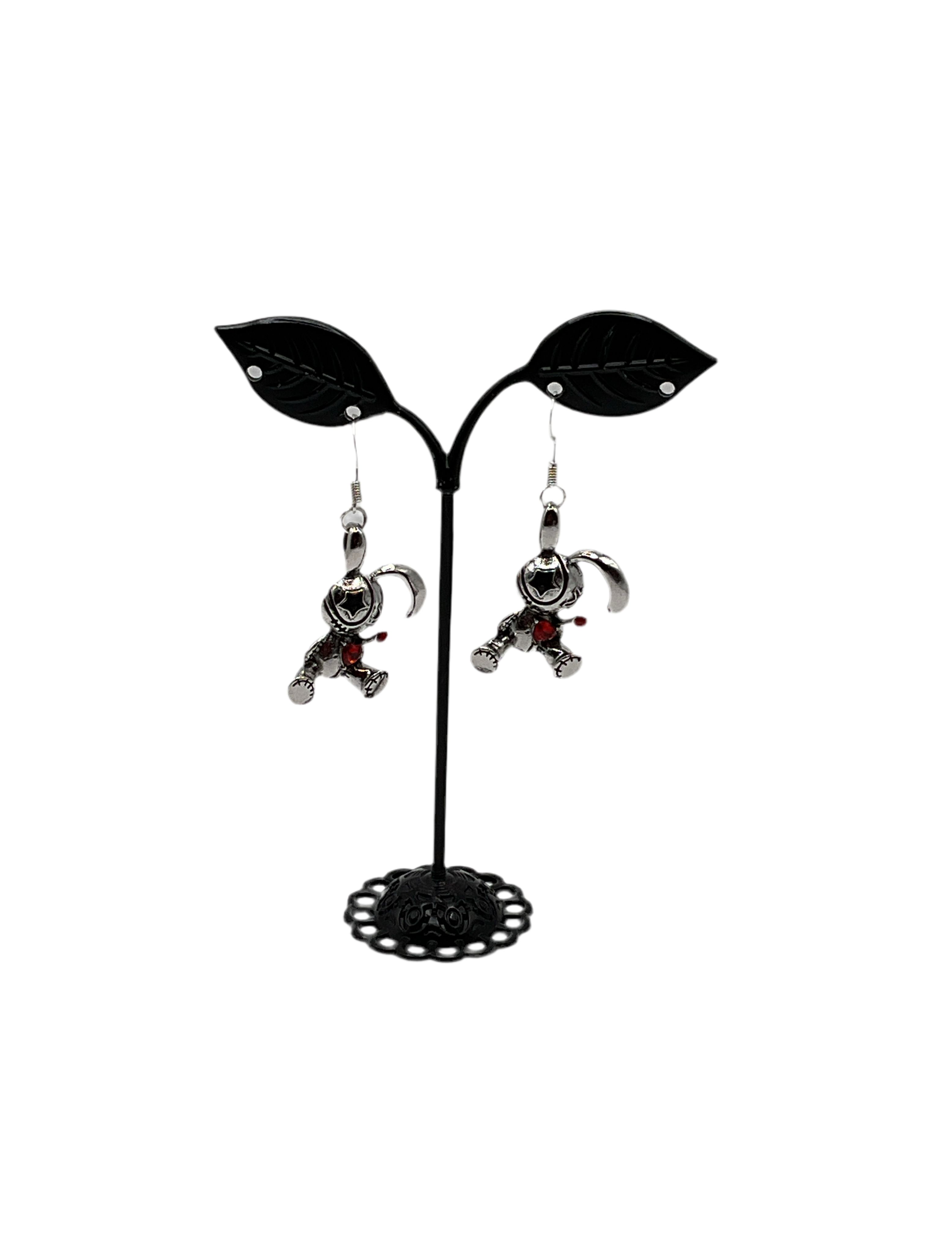 Rabbit voodoo doll earrings