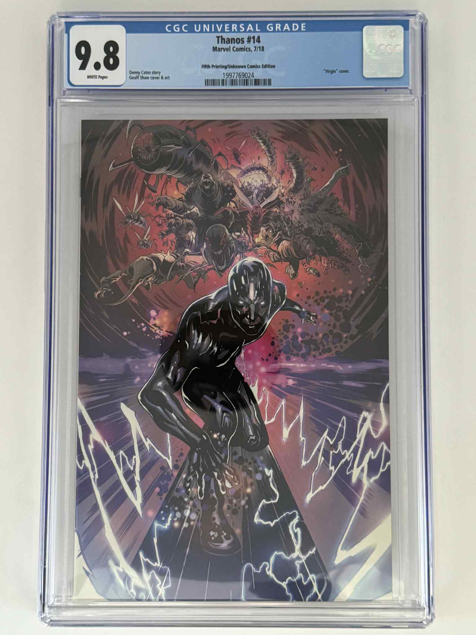 Thanos #15 CGC 9.8 Blue Label Geoff Shaw Exclusive Virgin Var Main image