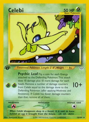 Pokemon: Celebi 1st Edition Neo Revelation 16/64 - Near Mint Main image