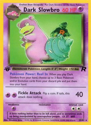 Dark Slowbro 029/82 - Team Rocket 1st Edition