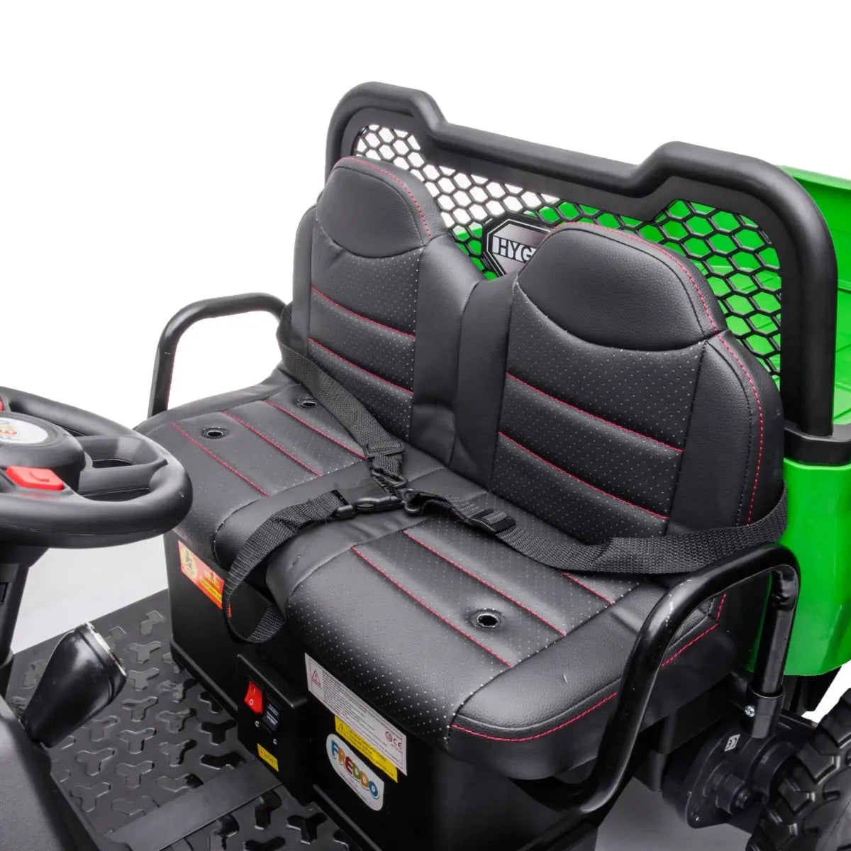 24V 6 Wheeler Freddo Tractor Trailer 2 Seater Ride-on with Dump Cart and Parental Remote - Collectors World Toys