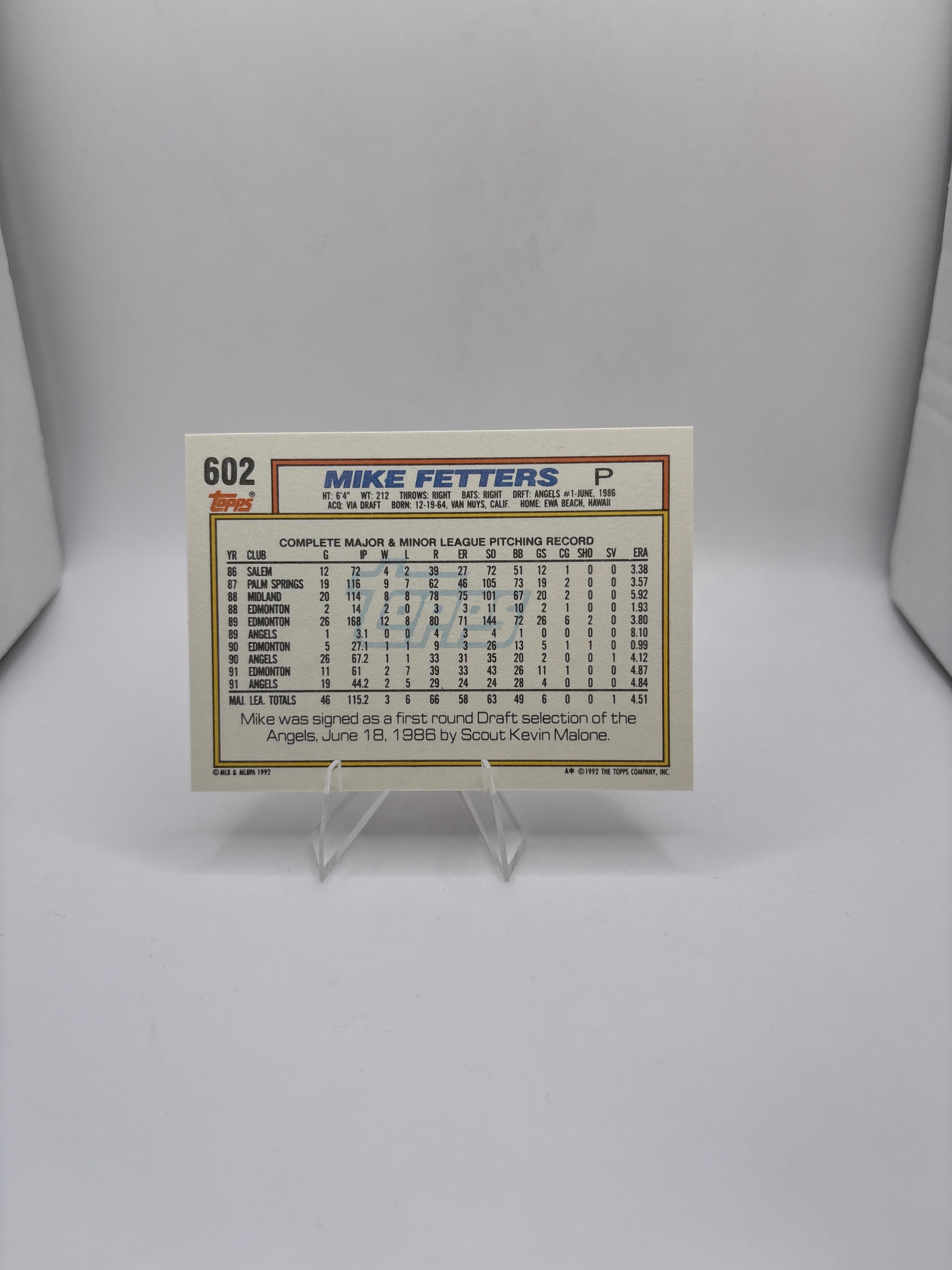 Topps Mike Fetters