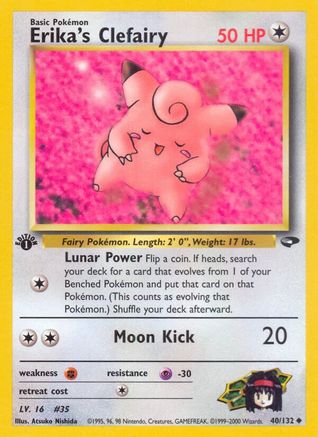 Erika's Clefairy 040/132 - Gym Challenge 1st Edition